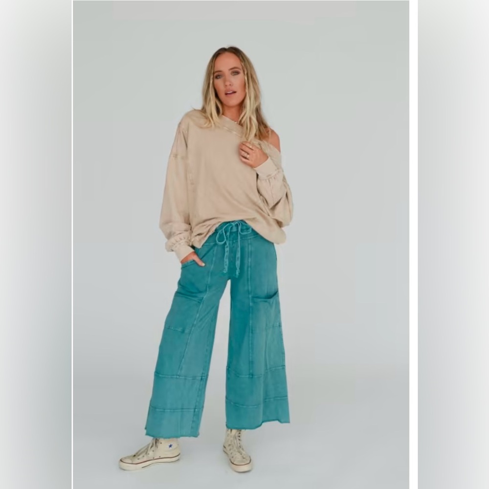 Lucky One Wide Leg Sweats - Picture 2 of 7